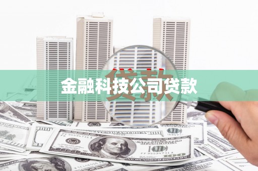 仙桃金融科技公司贷款