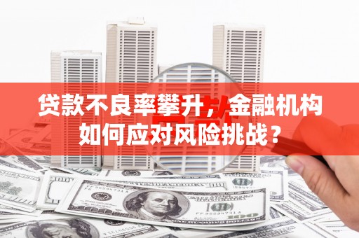 仙桃贷款不良率攀升，金融机构如何应对风险挑战？