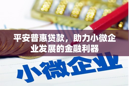 仙桃平安普惠贷款，助力小微企业发展的金融利器
