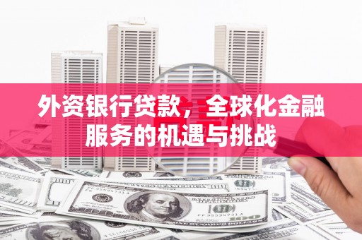仙桃外资银行贷款，全球化金融服务的机遇与挑战