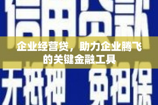 仙桃企业经营贷，助力企业腾飞的关键金融工具