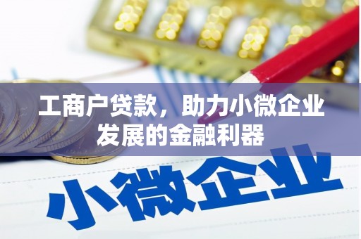 仙桃工商户贷款，助力小微企业发展的金融利器