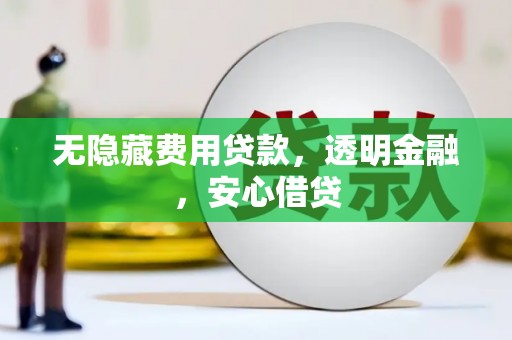 仙桃无隐藏费用贷款，透明金融，安心借贷