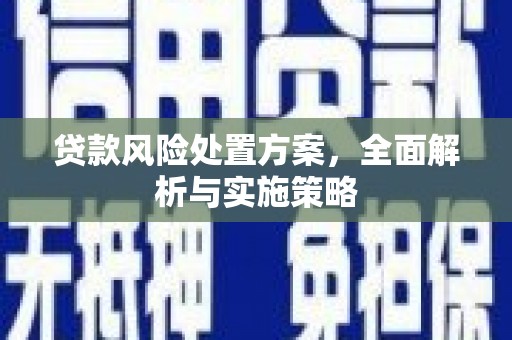 仙桃贷款风险处置方案，全面解析与实施策略